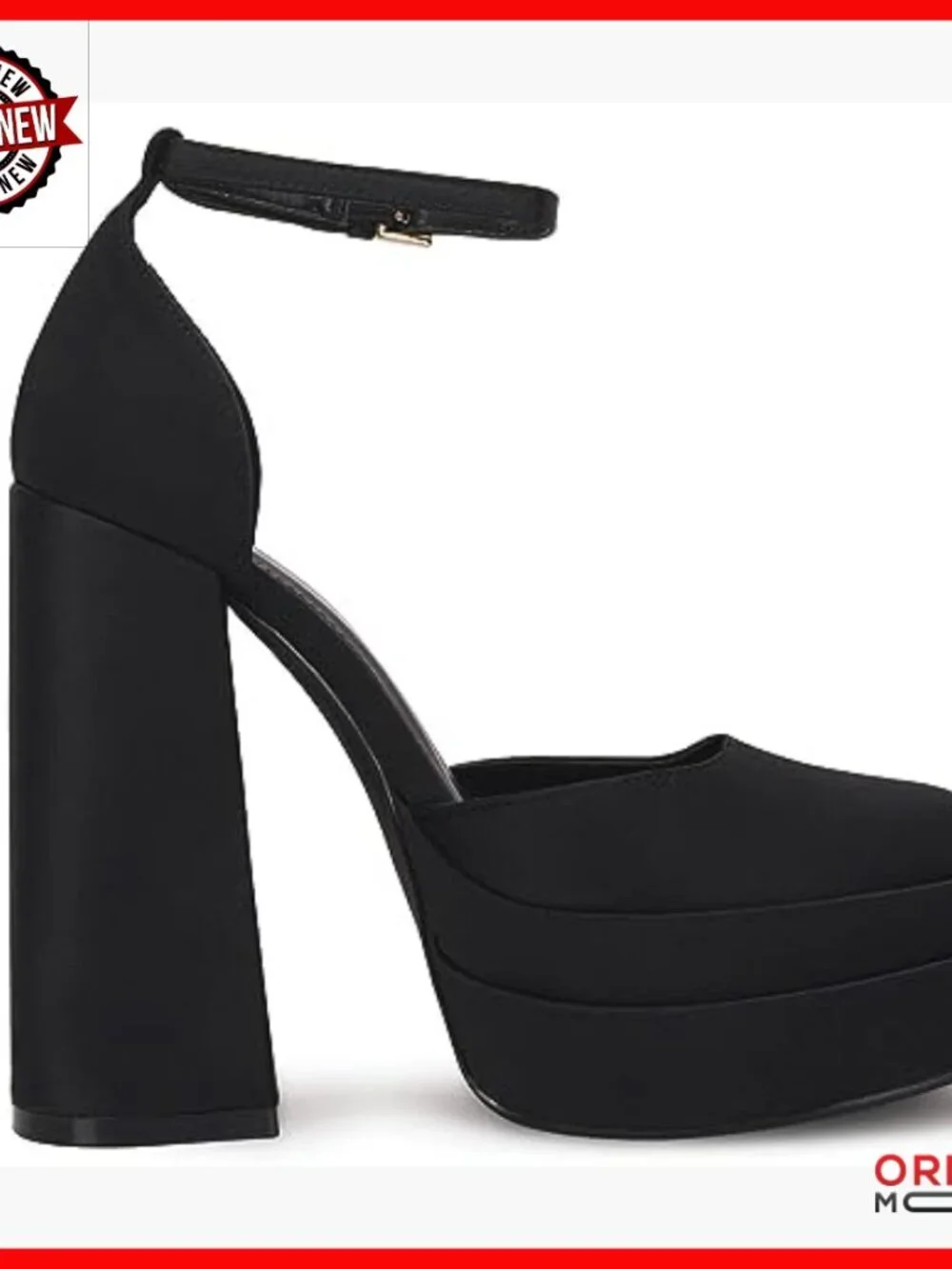 Platform Heels Ankle Strap Pumps Chunky Block Heel Wedding Party Shoes